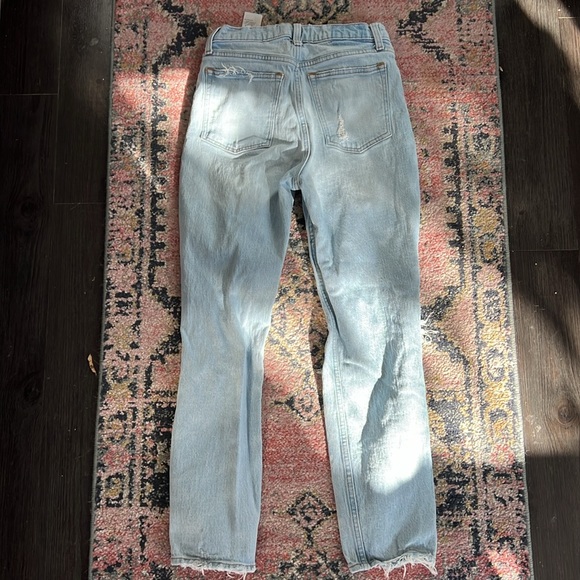 Abercrombie & Fitch Light Blue Straight Leg Jeans - Picture 3 of 6